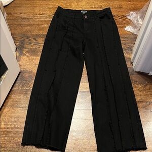 AZI Women's Black Wide Leg Jeans